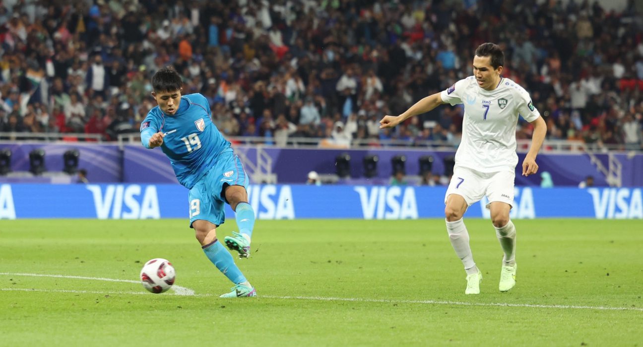 Indian Football Team vs Uzbekistan in AFC Ais Cup 2024