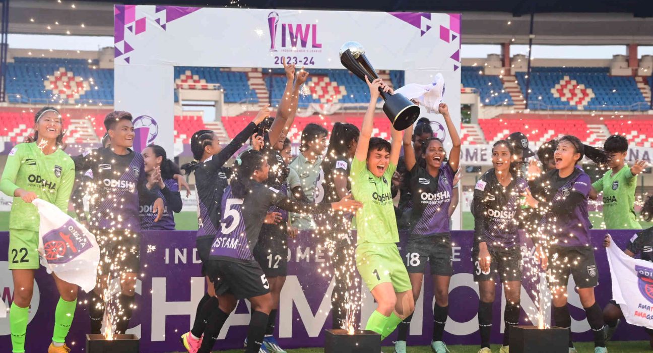 Odisha FC with IWL 2023-24 trophy