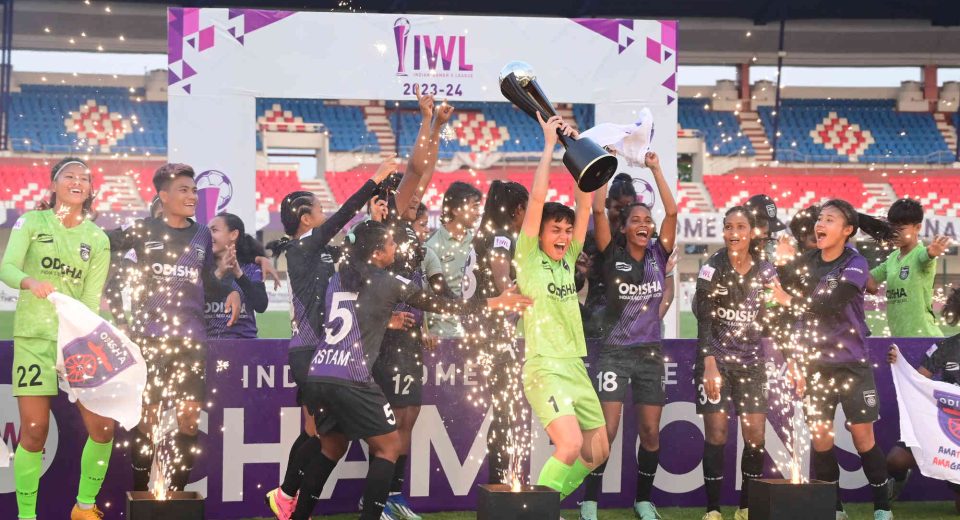 Odisha FC with IWL 2023-24 trophy