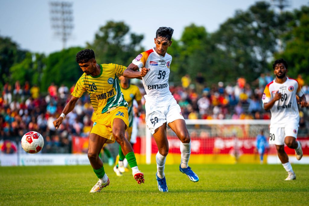 Jesin TK of East Bengal FC Man of the Match against Railway FC in CFL 2024