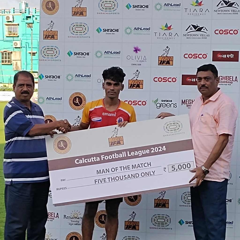 Naseeb Rahman of East Bengal FC Man of the Match against Calcutta Customs in CFL2024