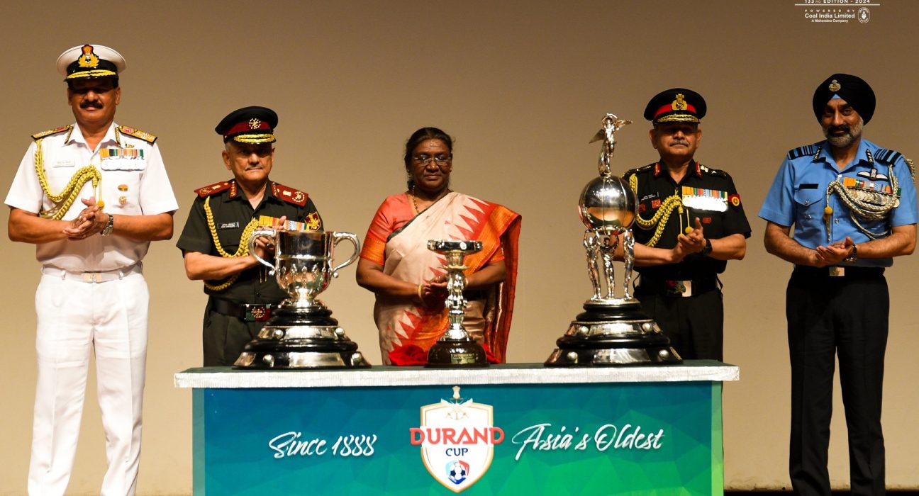 Durand Cup 2024 trophy unveiled by the President of India