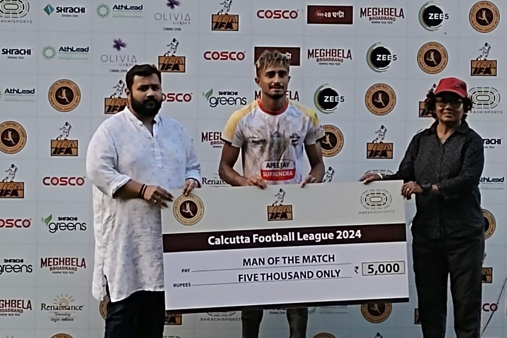 Girik Khosla of DHFC Man of the Match against Wari AC in CFL 2024