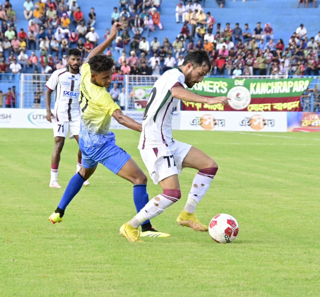 Suhail Bhat in action against Calcutta Police in CFL 2024