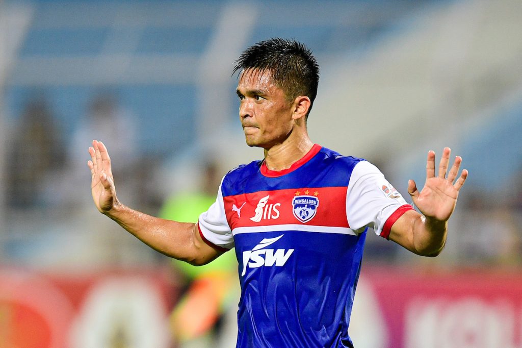 Sunil Chhetri against Inter Kashi in Durand Cup 2024