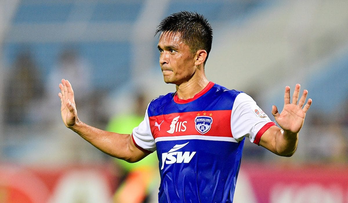 Sunil Chhetri against Inter Kashi in Durand Cup 2024