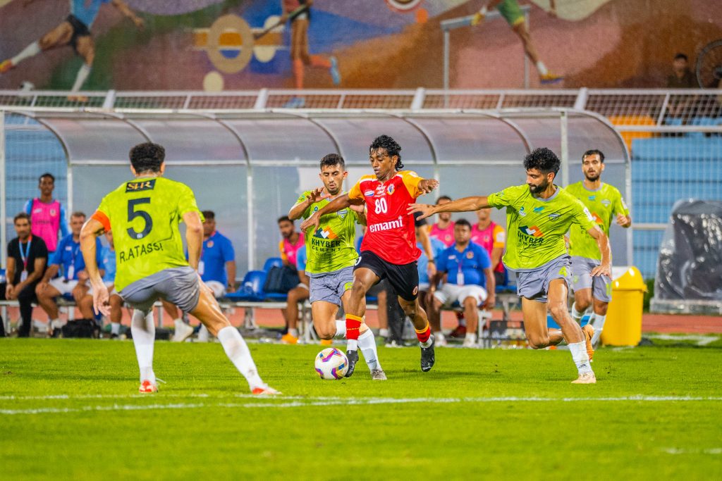 Ajad Saheem in action against Downtown Heroes in Durand Cup 2024