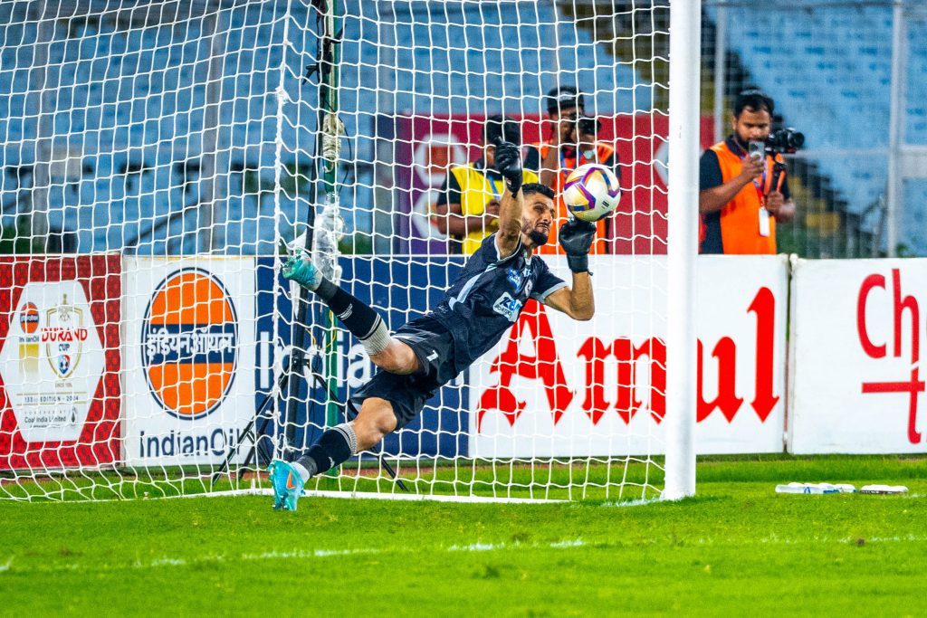 Vishal Kaith saving match winning penalty against Bengaluru FC in Durand Cup 2024