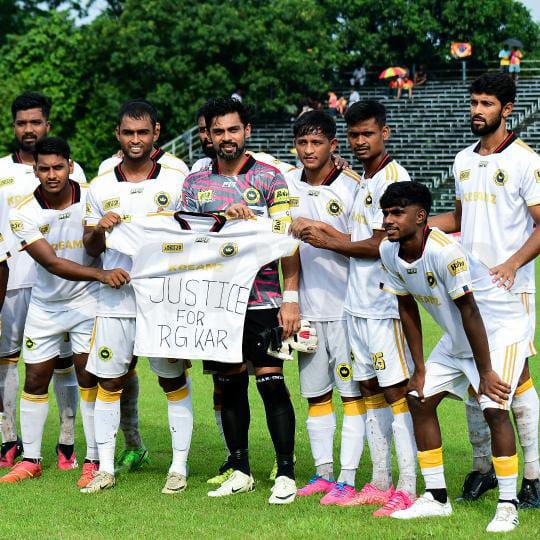 Asos Rainbow players supporting for Justice for RG Kar
