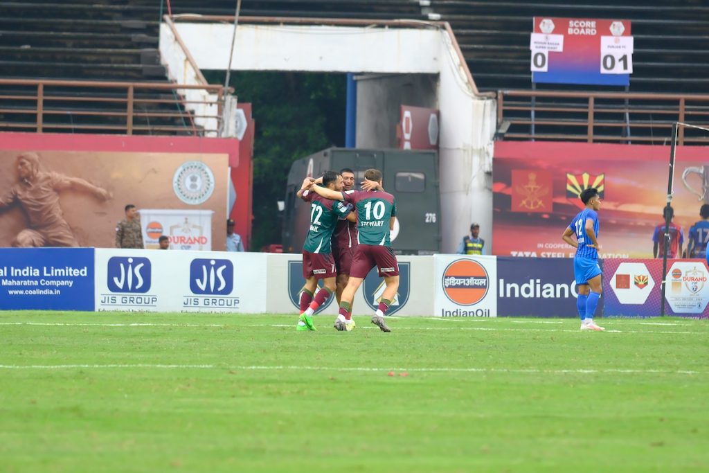 Mohun Bagan after scoring 1st goal against Punjab in Durand Cup @024 QUarter FInal