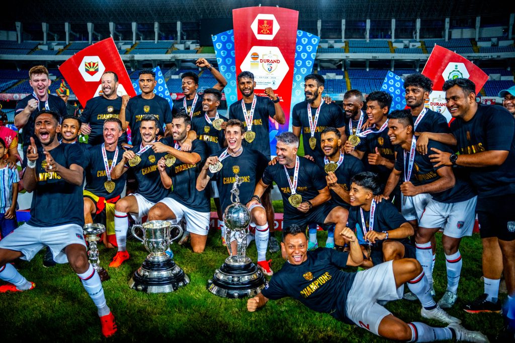 Durand Cup 2024 champion NorthEast United FC celebrating