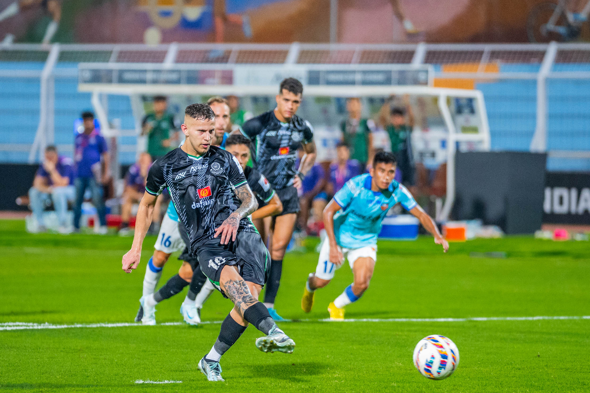 Alexis of Mohammedan SC taking penalty against FC Goa in ISL 2024-25