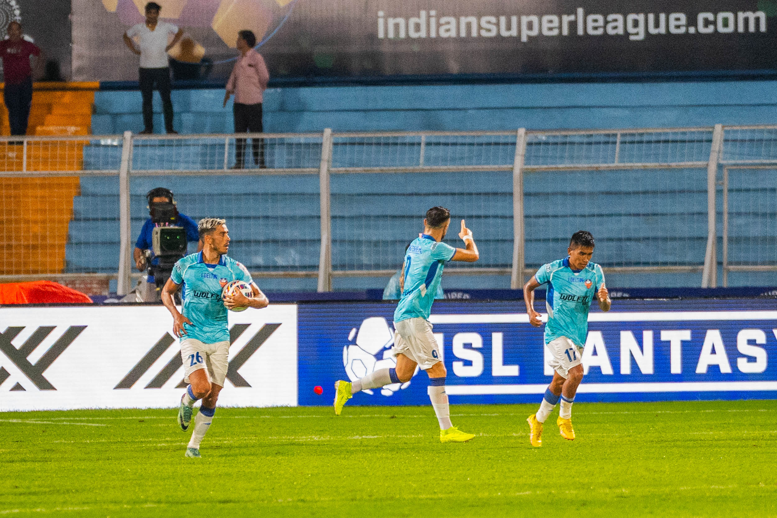 Sadiku of FC Goa after scoring against Mohammedan SC in ISL 2024-25