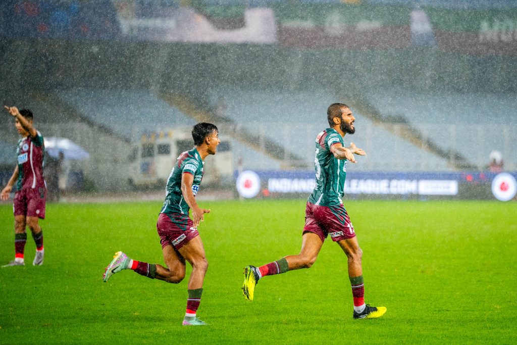 Subhasish Bose of Mohun Bagan SG after scoring against NorthEast United FC in ISL 2024-25