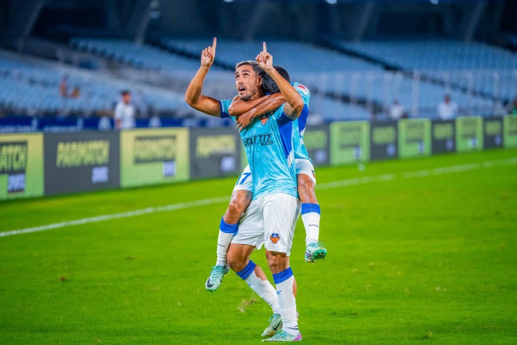 Borja Herrera of FC Goa after scoring against East Bengal FC in ISL 2024-25