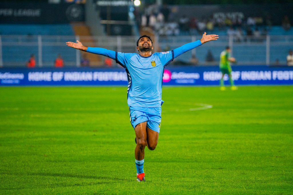 Parag Shrivas after scoring against Mohammedan SC in ISL 20234-25