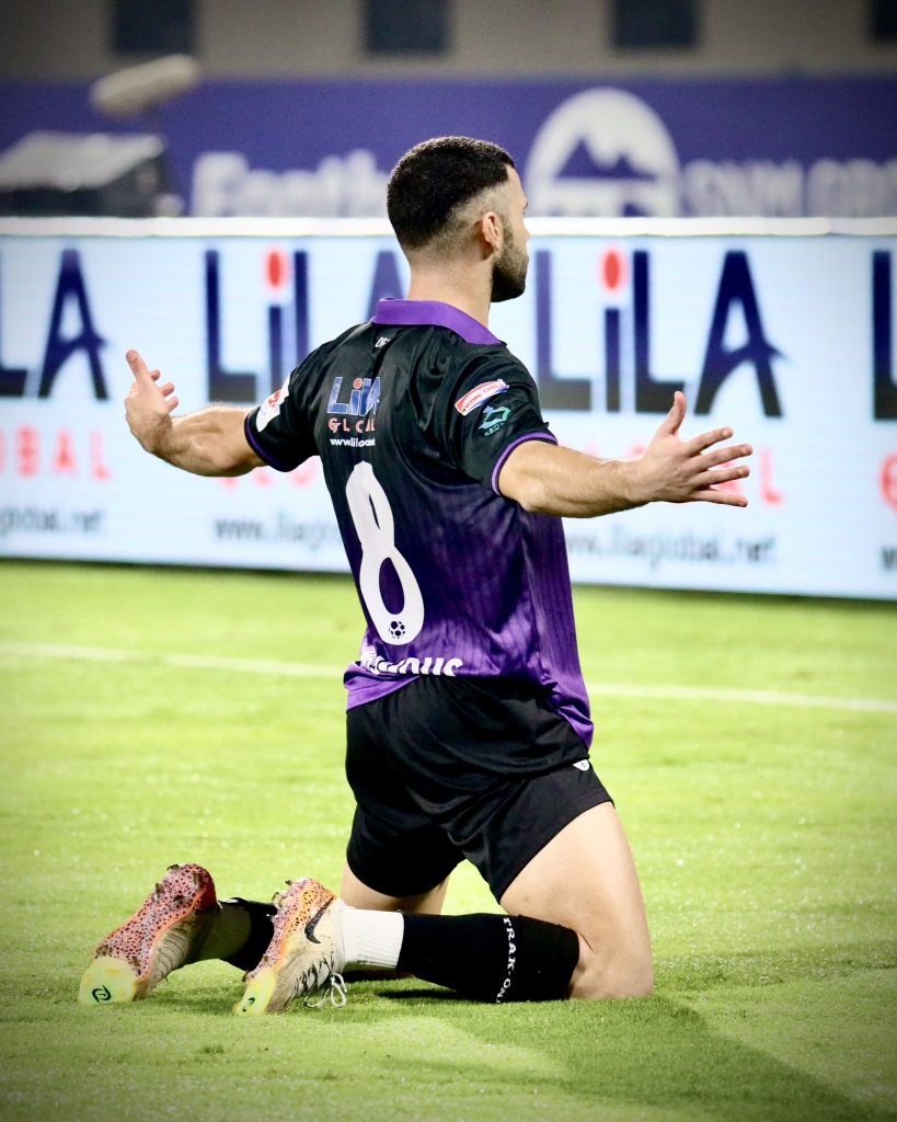Hugo Boumous of Oisha FC after scoring against Mohun Bagan SG in ISL 2024-25