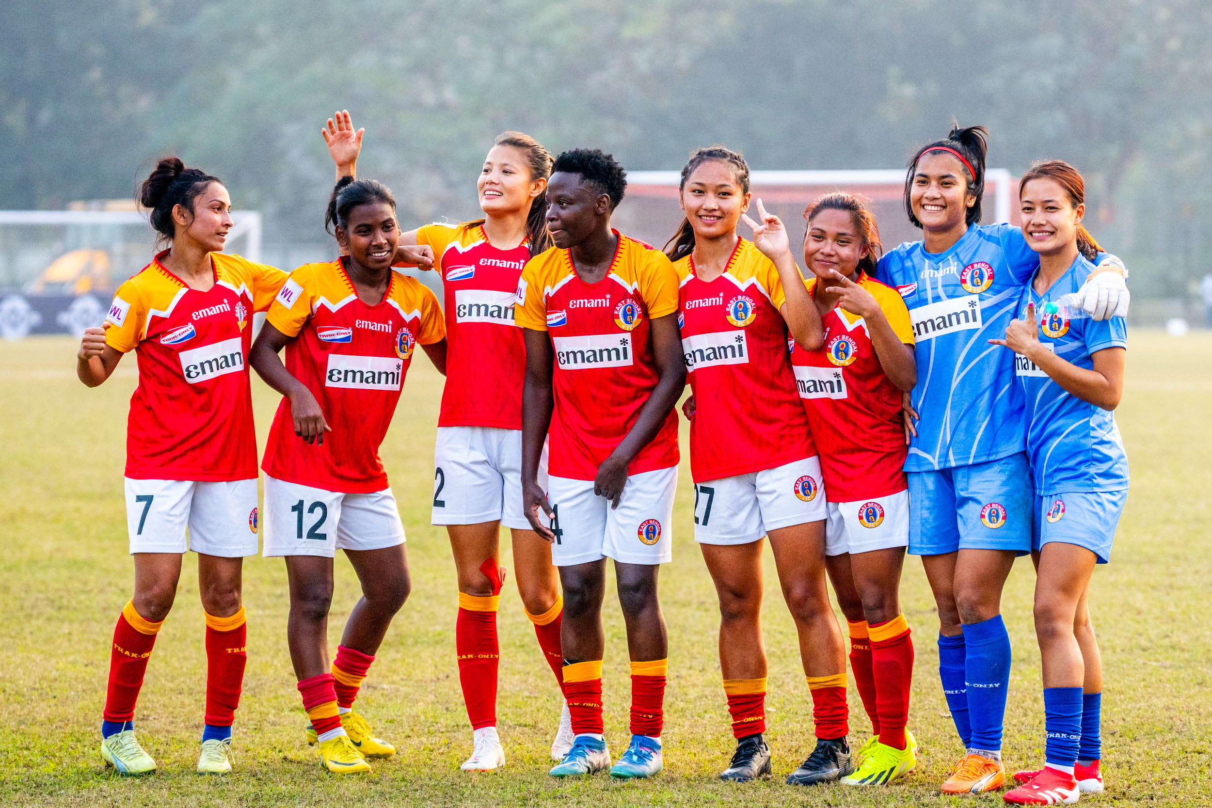 East Bengal FC players celebrating after the match against Kickstart FC