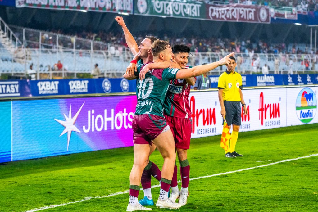 Greg Steward after scoring against FC Goa