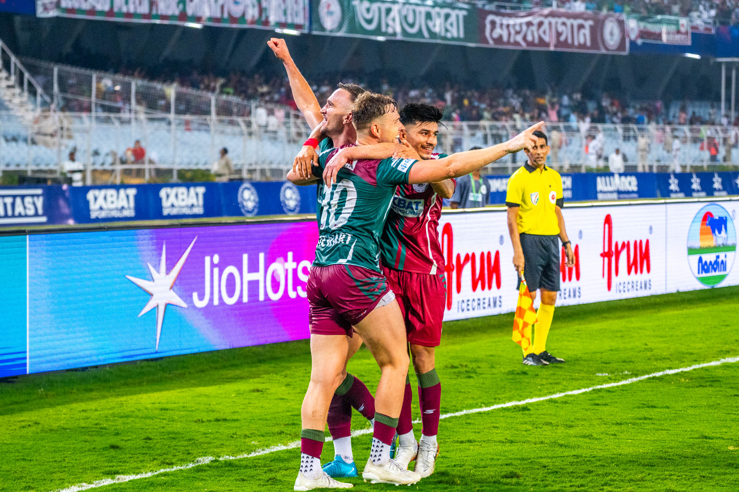 Greg Steward after scoring against FC Goa
