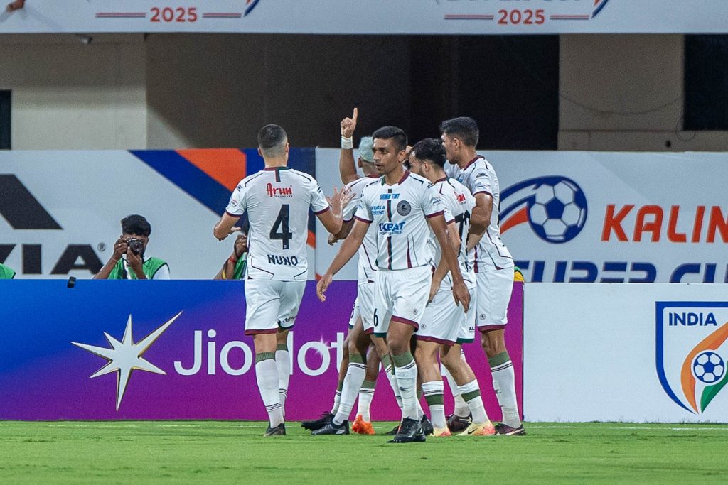 Mohun Bagan SG players celebrating after Sahal scored