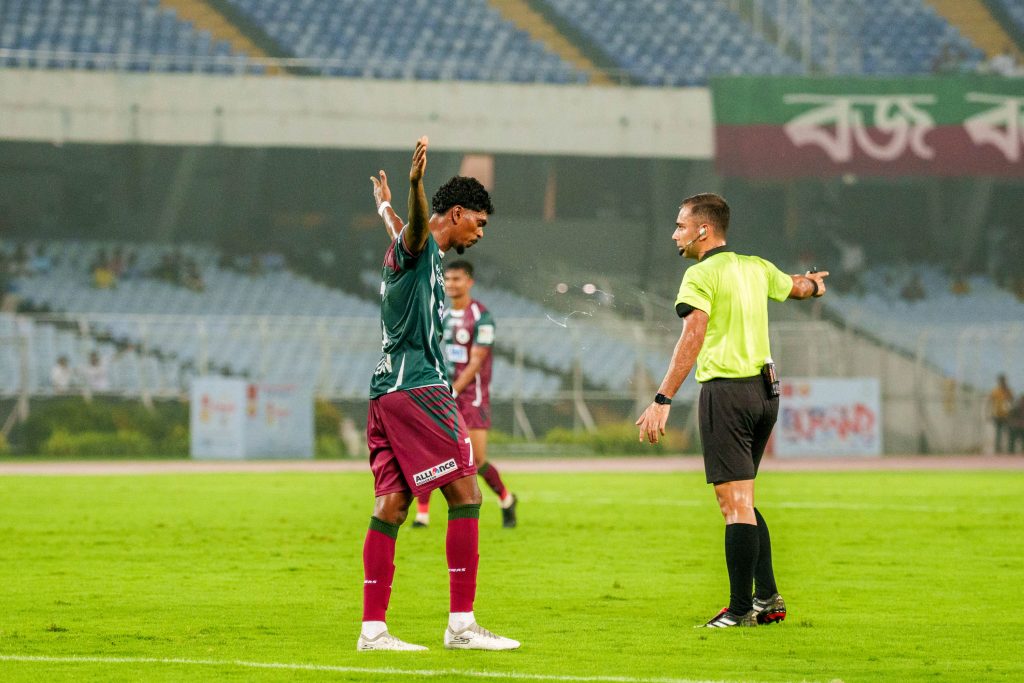 Liston Colaco after scoring the 1st goal