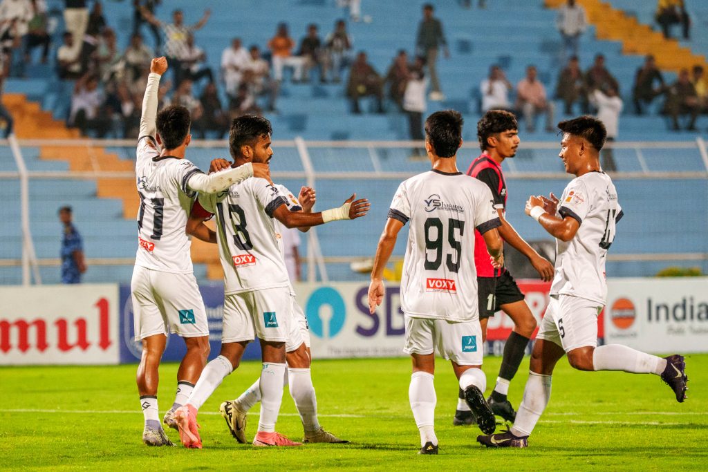Sajal Bag and Mohammedan SC players celebrating goal against BSF FT