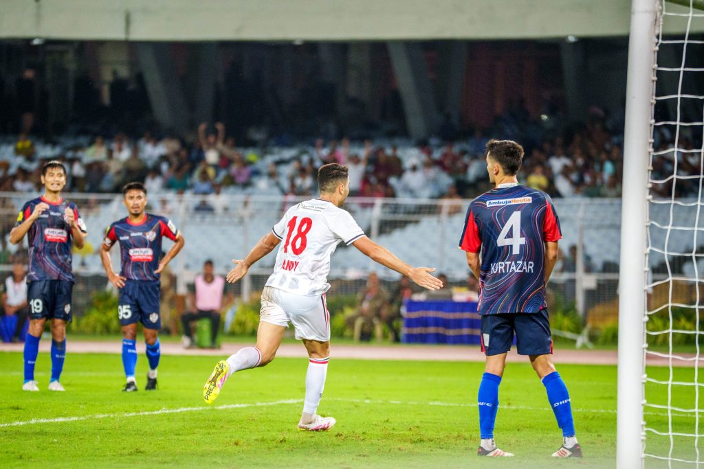 Gaitan of NorthEast United FC who finished at the far post to make it 5-1