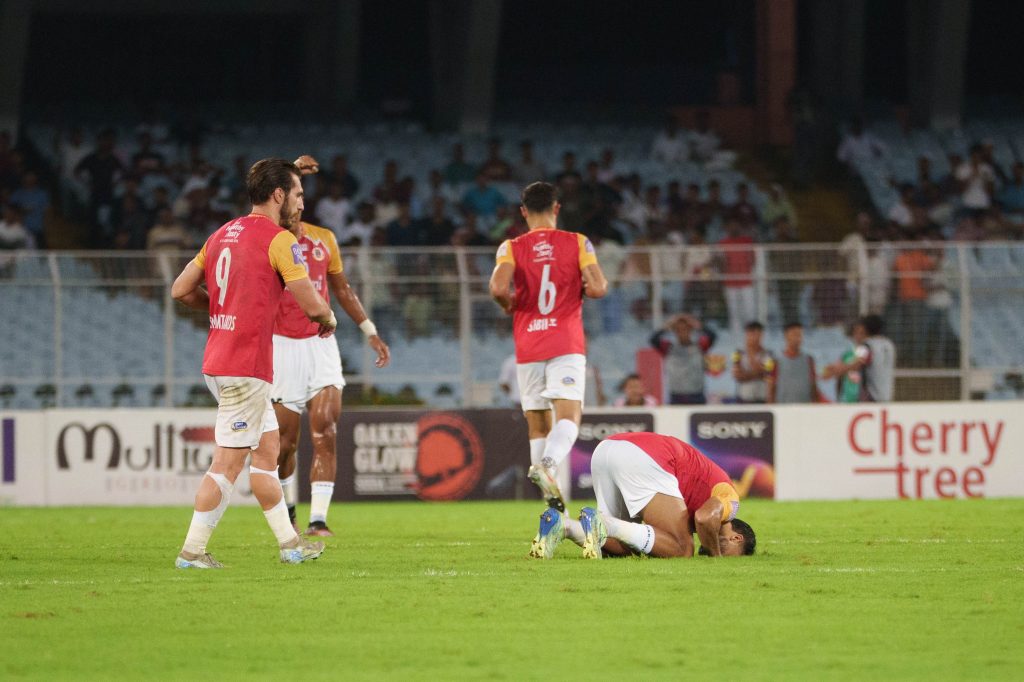 Anwar Ali of East Bengal FC after scoring