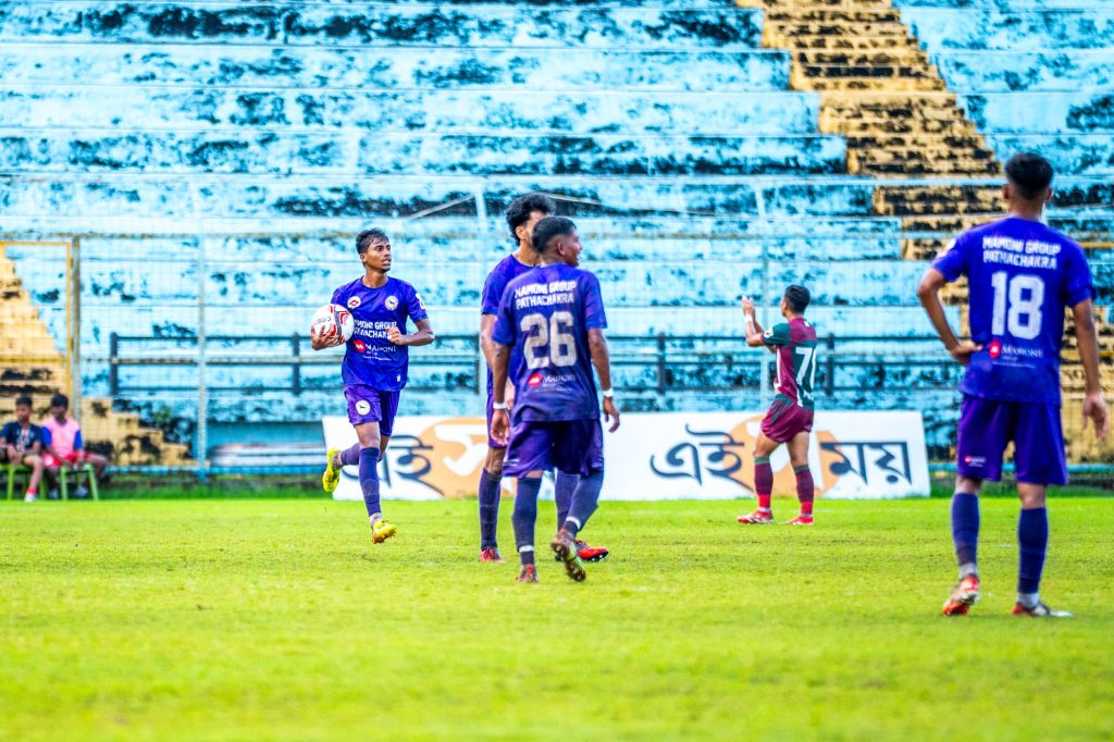 Raunak scored the second goal for Patha Chakra