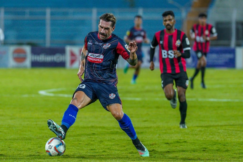 Luca Majcen of DHFC also scored against BSF in Durand Cup 2025