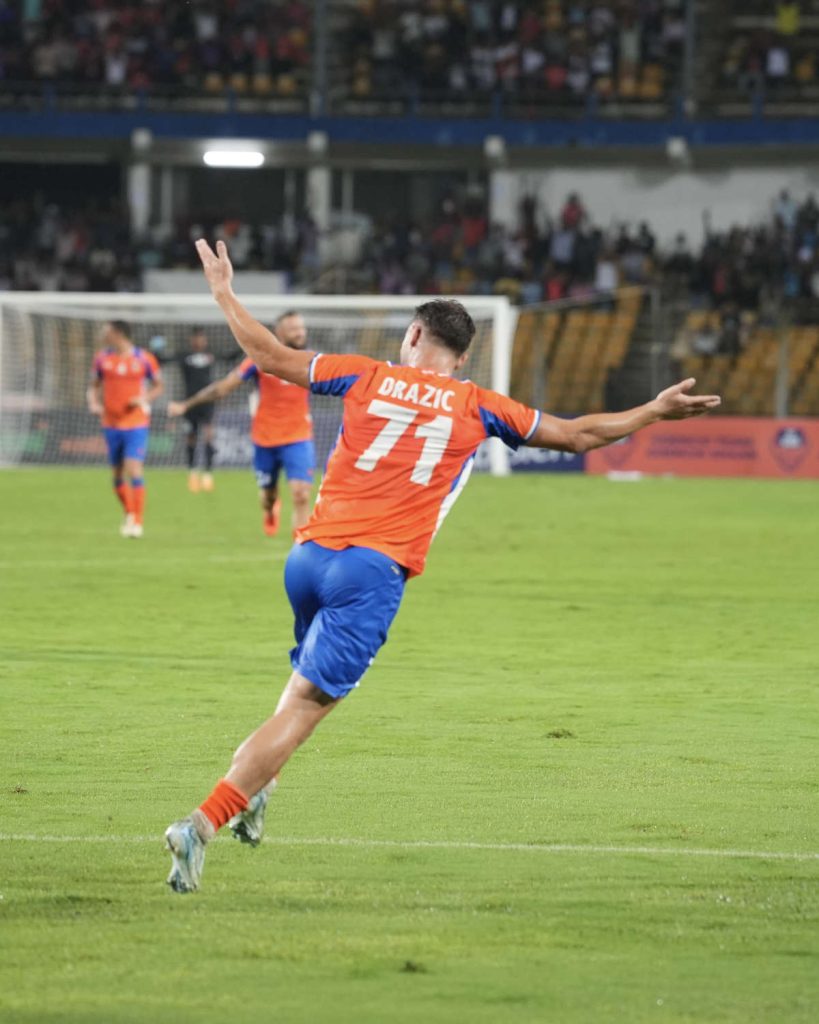 Drazic of FC Goa after scoring against AL Sheeb