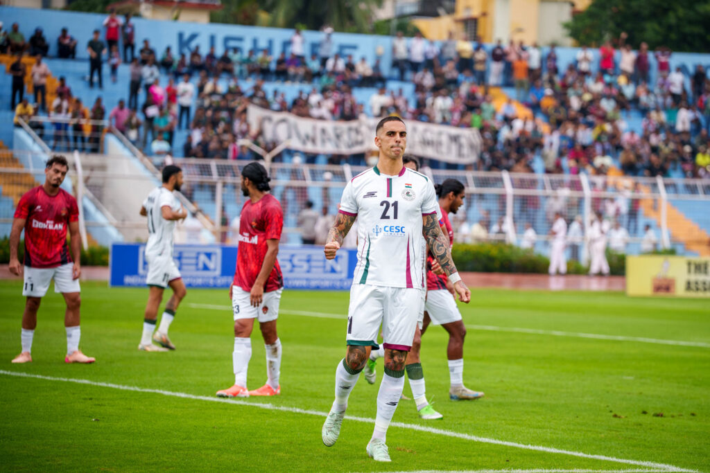 Alberto Rodrigez after scoring opener against Gokulam Kerala