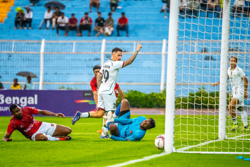 Maclaren scoring his 2nd and Mohun Bagan's 5th goal