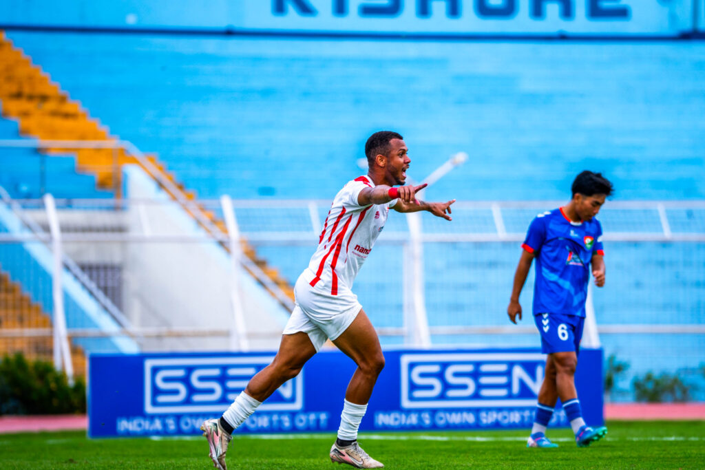 Conceicao after scoring against Sreenidi Deccan