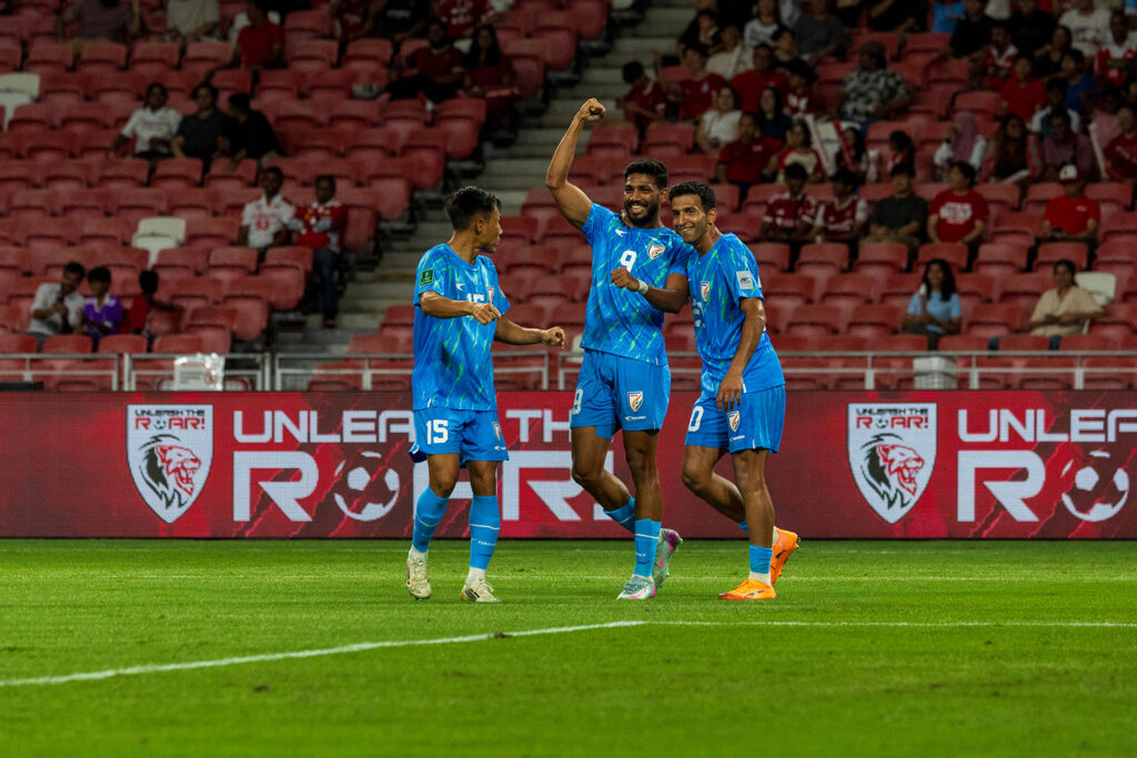 Rahim Ali of India after scoring