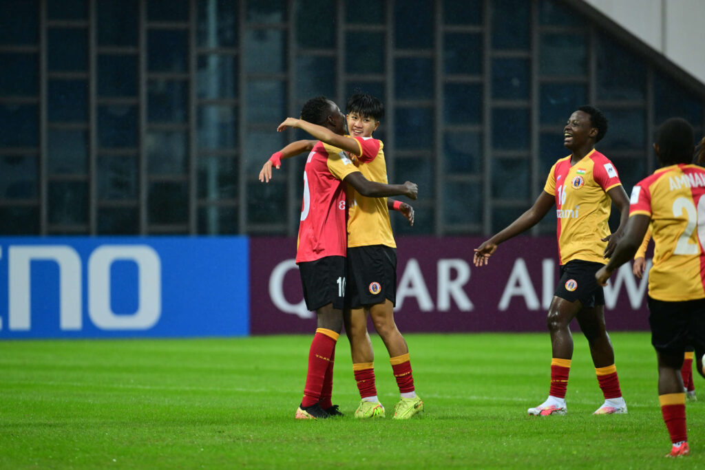 Shilkey Devi after scoring against Bam Khatoon