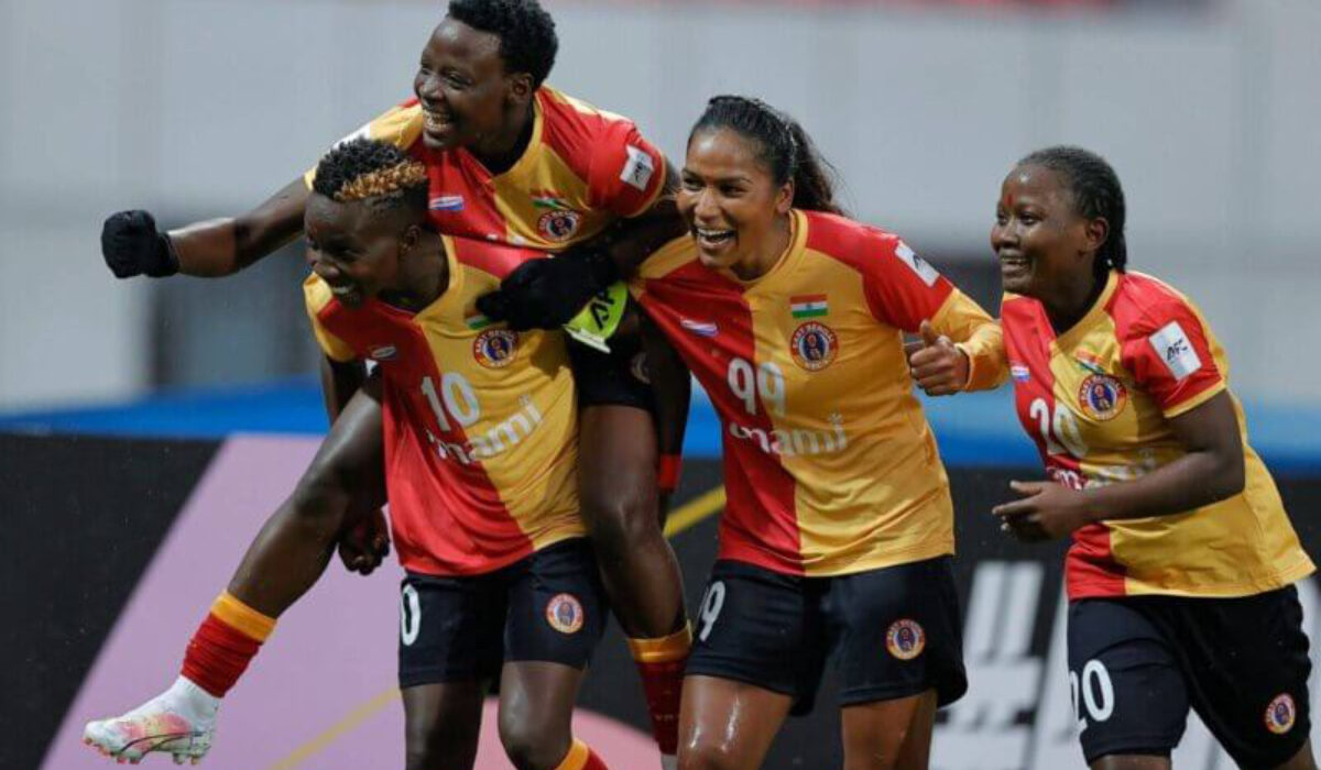 East Bengal Women began their AFC Women’s Champions League journey with a strong 3–1 win over Bam Khatoon FC