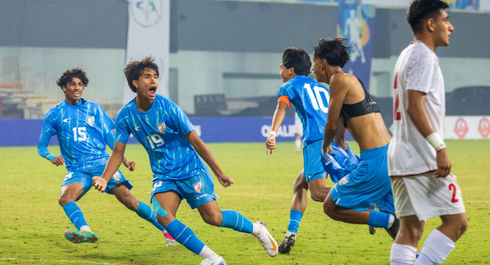 India U17 vs Iran U17. India won and confirmed AFC Asian Cup birth