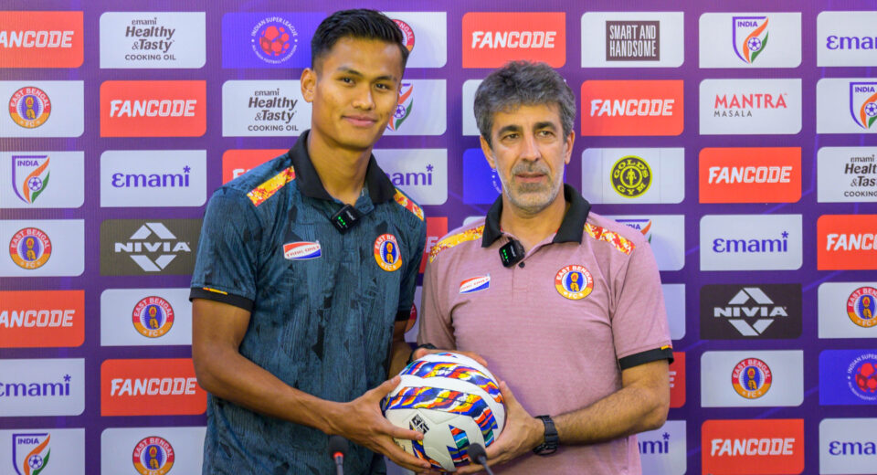 East Bengal FC Coach and Player at pre match press conference