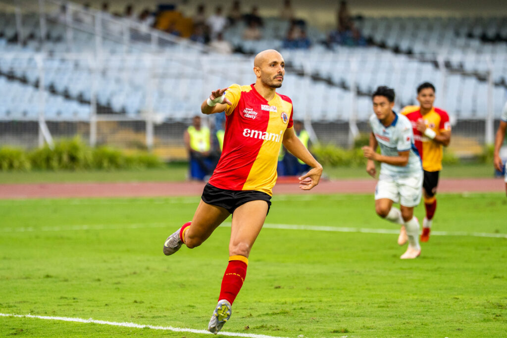 Youssef Ezzejjari after scoring from penalty