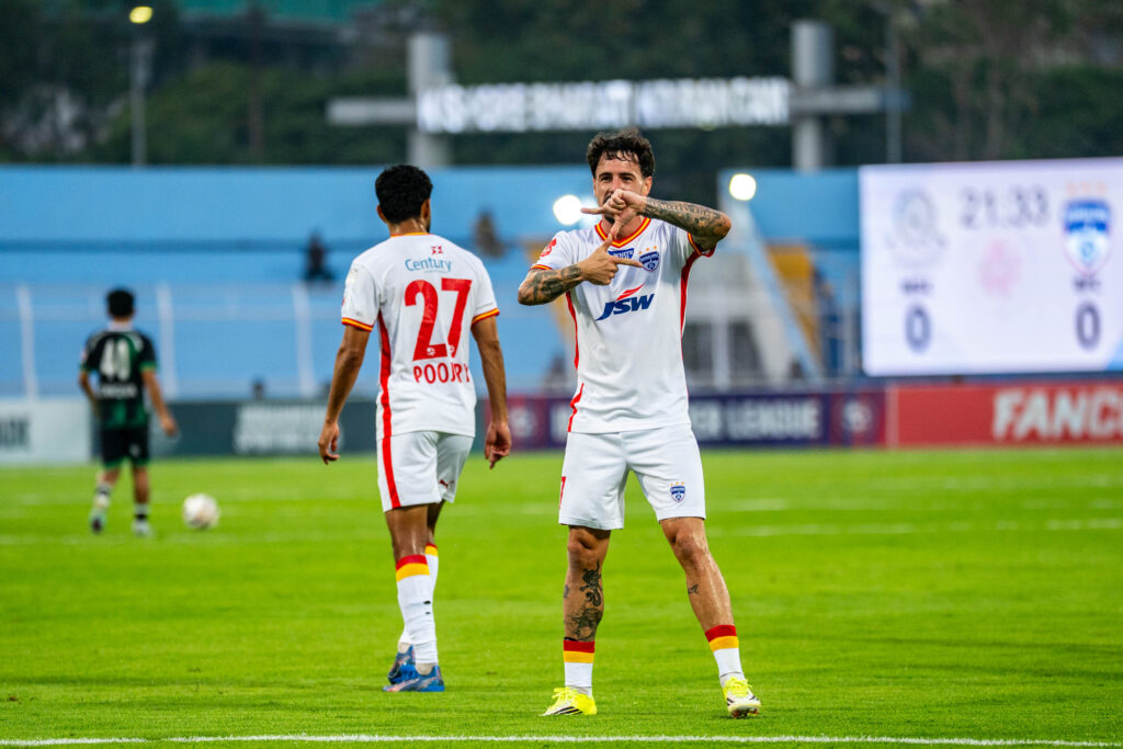 Rayan Williams celebrating after scoringa