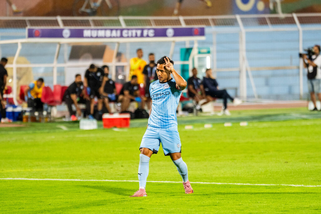 Chhangte after scoring decider goal