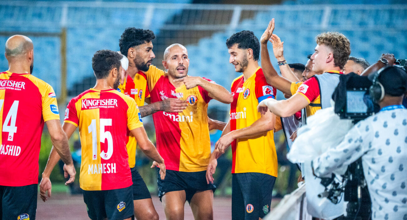 East Bengal FC celebrating goal