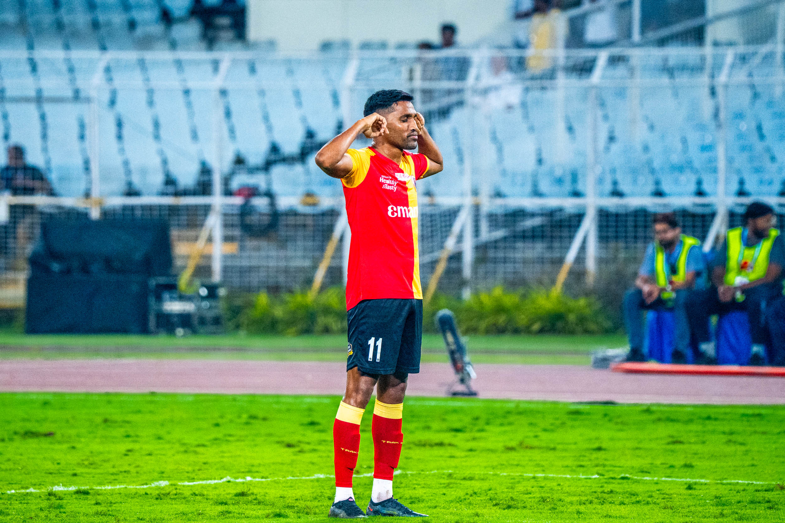 Nanda of east Bengal celebrating after scoring
