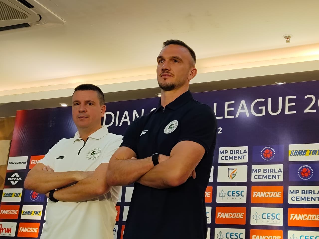 Mohun Bagan SG coach and player at pre match press conference