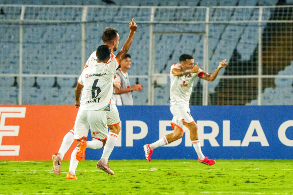 Ramirez and Punjab FC players celebrating goal