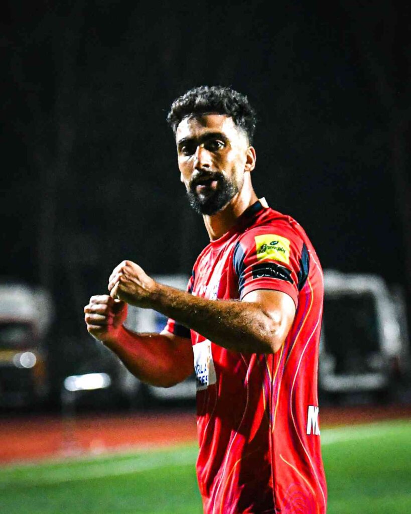 Moyano of Diamond Harbour after scoring against Chanmari