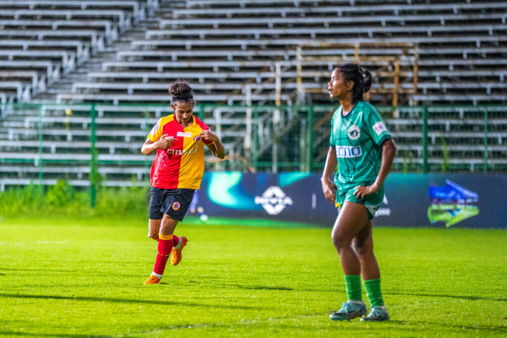 Soumya after scoring her brace