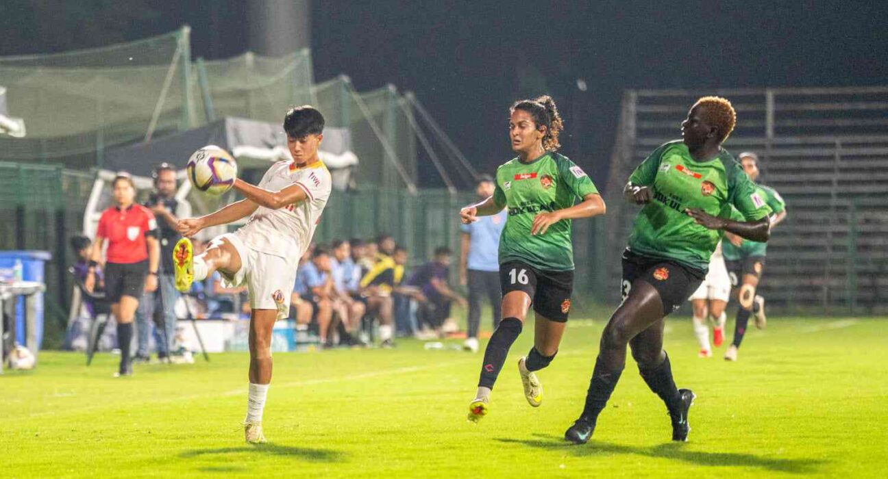 East Bengal Women beat Gokulam Kerala 2–1 under floodlights. IWL 2025-26